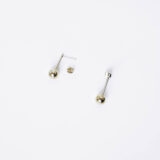 Gold-plated silver hanging bubble earrings