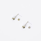 Gold-plated silver hanging bubble earrings