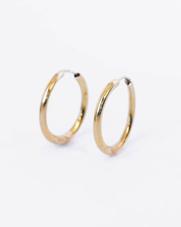 Medium sgold-plated silver hoop earrings