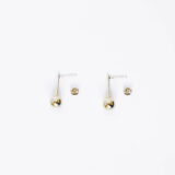 Gold-plated silver hanging bubble earrings