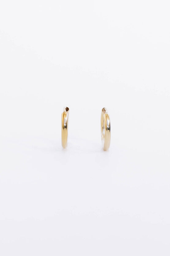 Small gold-plated silver hoop earring