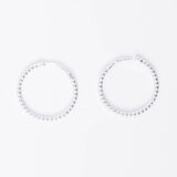 Silver bubble hoop earrings