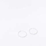 Silver bubble hoop earrings