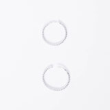 Silver bubble hoop earrings