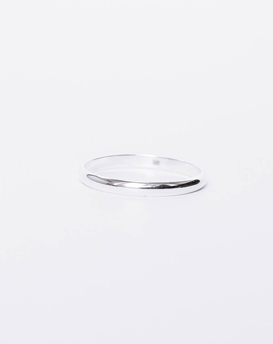 Minimal plain silver ring