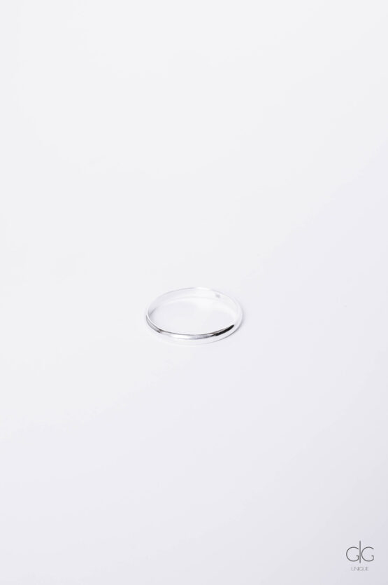 Minimal plain silver ring