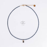 Dark blue zircon stone necklace - GG UNIQUE