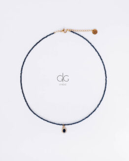 Dark blue zircon stone necklace - GG UNIQUE