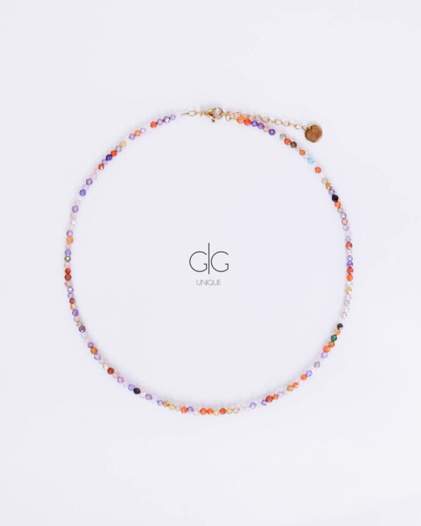 Colorful zircon stone necklace - GG UNIQUE