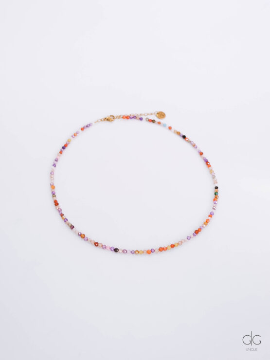 Colorful zircon stone necklace - GG UNIQUE