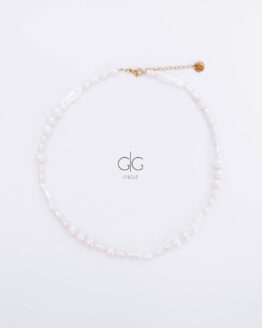 Different shape pearls necklace- GG UNIQUE