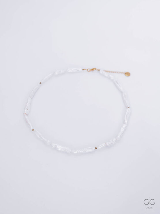 Unique shape pearl necklace - GG UNIQUE