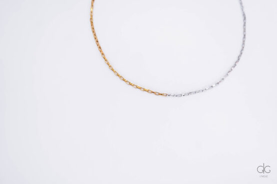 Gold and silver minimal chain necklace - GG UNIQUE