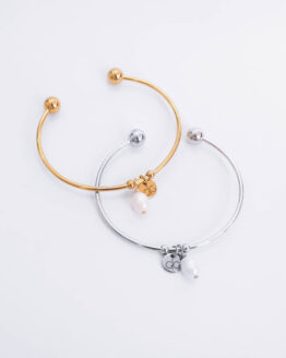 Bangle bracelet with freshwater pearl - GG UNIQUE