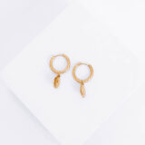 Gold-plated hoops with pendants - gg unique