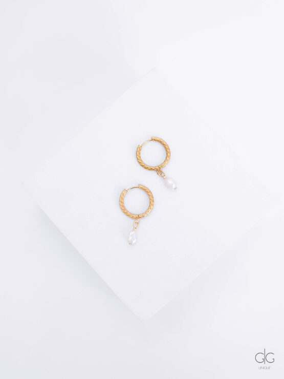 Hoops with pearls in gold - gg unique