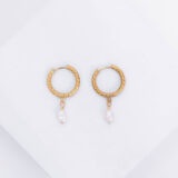 Hoops with pearls in gold - gg unique