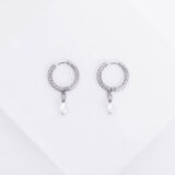 Hoops with pearls in silver - gg unique