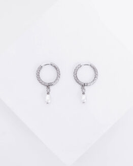 Hoops with pearls in silver - gg unique