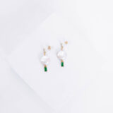Earrings with Keshi pearls in green - GG UNIQUE