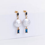 Earrings with Keshi pearls in blue - GG UNIQUE