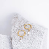 Hoops with pearls in gold - gg unique