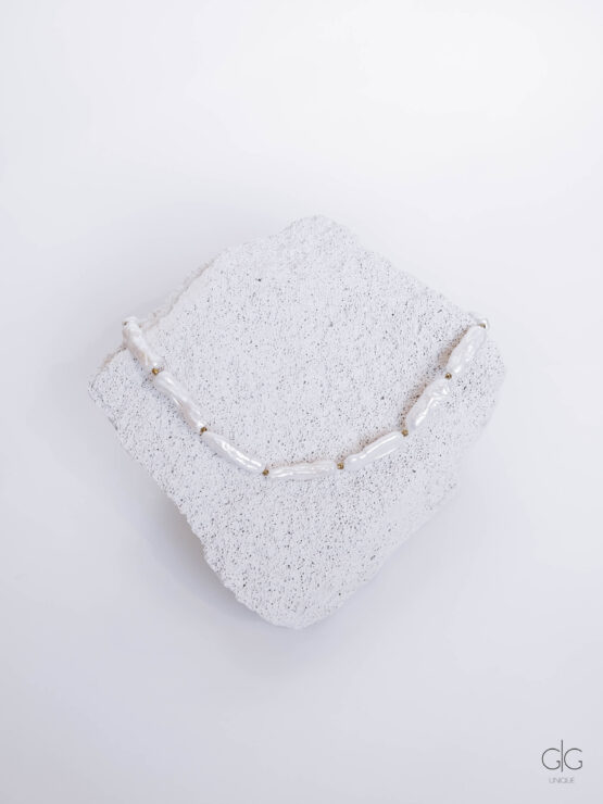 Unique shape pearl necklace - GG UNIQUE