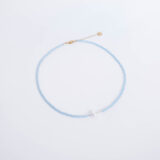 Light blue necklace with pearl - GG UNIQUE