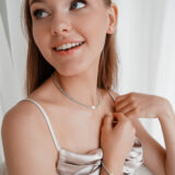 Turquoise crystals necklace with pearl - GG UNIQUE