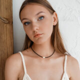 Black necklace with pearl detail - GG UNIQUE