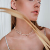 Elegant pearl necklace with zircon pendant - GG UNIQUE