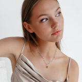 Asymmetrical bar earrings in silver - GG UNIQUE