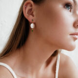 Earrings with Keshi pearls in green - GG UNIQUE