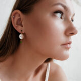Earrings with Keshi pearls in green - GG UNIQUE