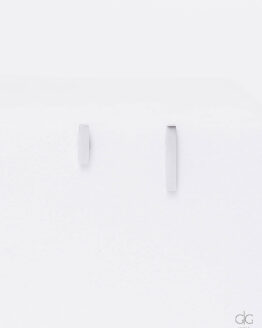 Asymmetrical bar earrings in silver - GG UNIQUE