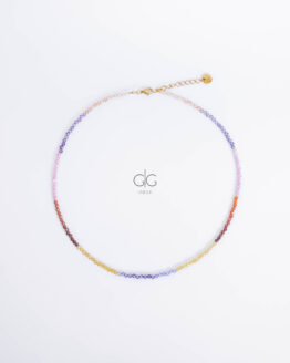 Colorful zircon stone necklace - GG UNIQUE