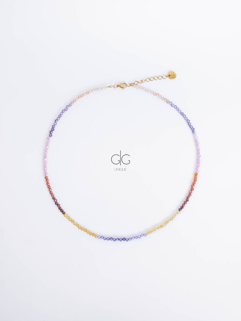 Colorful zircon stone necklace - GG UNIQUE