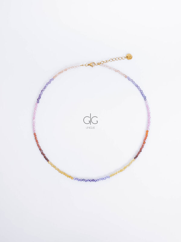 Colorful zircon stone necklace - GG UNIQUE