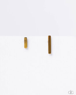 Asymmetrical bar earrings in gold - GG UNIQUE