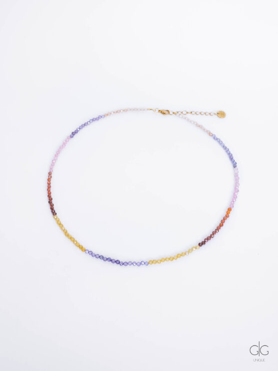 Colorful zircon stone necklace - GG UNIQUE
