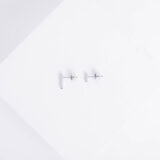 Asymmetrical bar earrings in silver - GG UNIQUE
