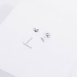 Asymmetrical bar earrings in silver - GG UNIQUE