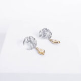 Silver and gold moon earrings - GG UNIQUE