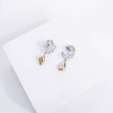 Silver and gold moon earrings - GG UNIQUE