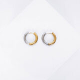 Gold and silver hoop earrings - GG UNIQUE
