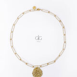 Stylish chain necklace with pendant - GG UNIQUE