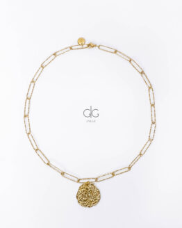 Stylish chain necklace with pendant - GG UNIQUE