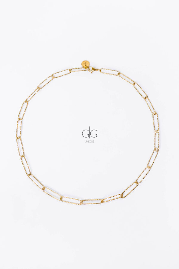 Shiny gold-plated chain necklace - GG UNIQUE