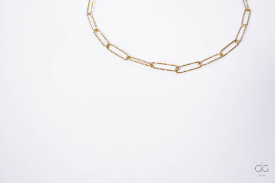 Shiny gold-plated chain necklace - GG UNIQUE
