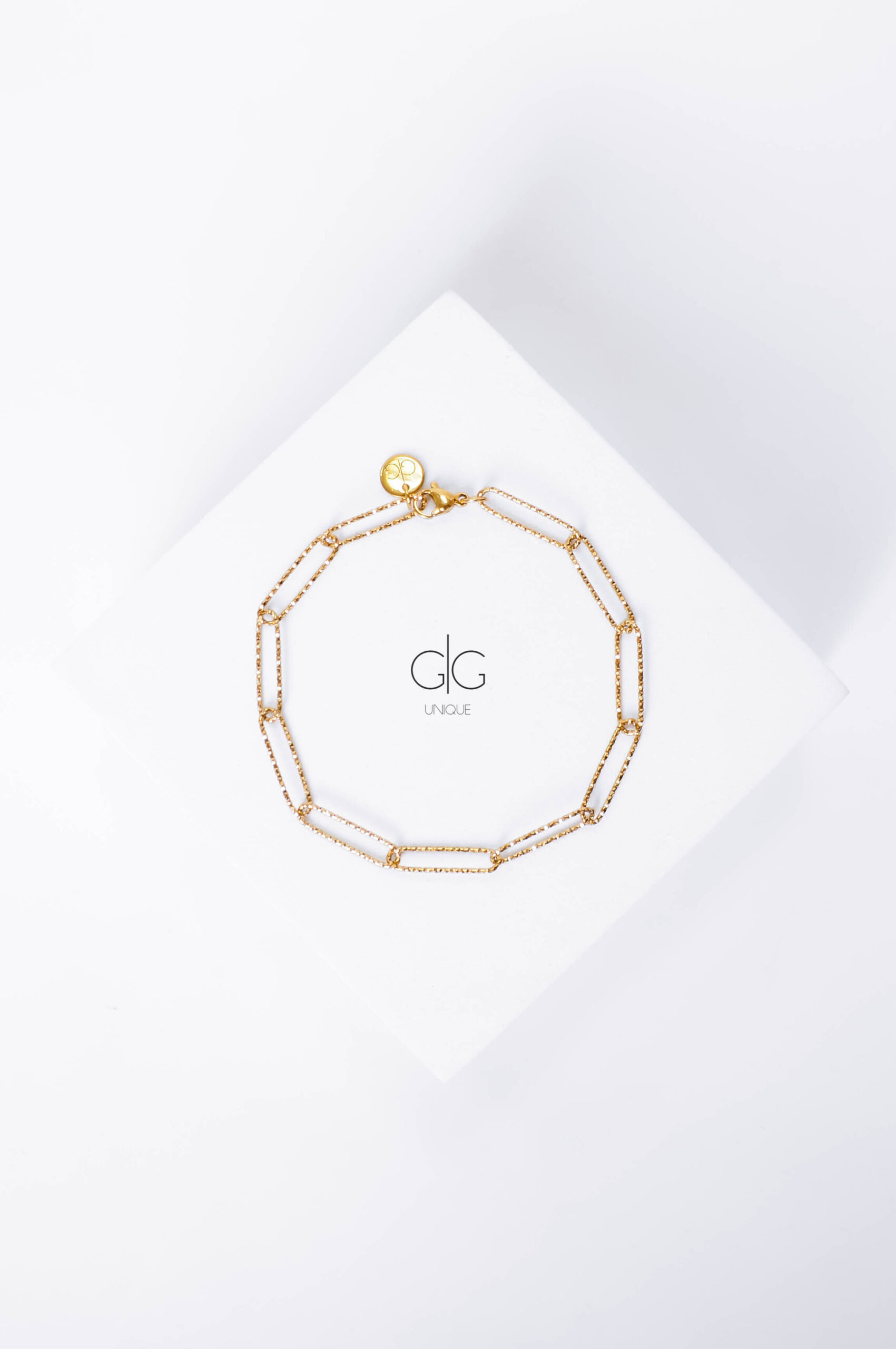 Shiny gold-plated chain bracelet - GG UNIQUE